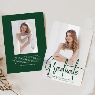 Anuncio Graduación de fotografías manuscrita de escritura