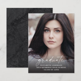 Anuncio Graduación de fotos de escritura blanca moderna de