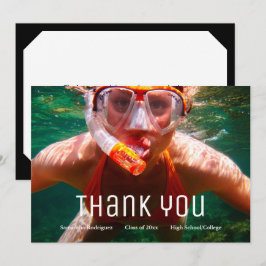 Anuncio Graduación de fotos de grado moderno Gracias