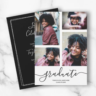 Anuncio Graduación de fotos de guión moderno 4
