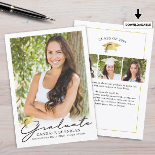 Anuncio Graduación de fotos de guión moderno 4