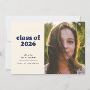 Anuncio Graduación de fotos de la simplicidad de la retro 