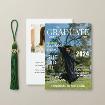 Graduación de fotos de revista moderna