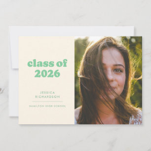 Anuncio Graduación de fotos de Sage Retro Simplicidad