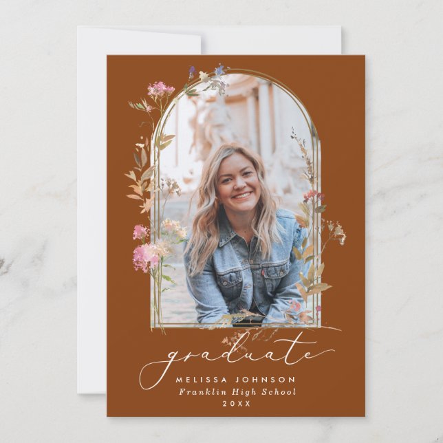 Anuncio Graduación de fotos del Arco de Flores Silvestres  (Anverso)