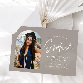 Anuncio Graduación de fotos del Arco Gris moderno