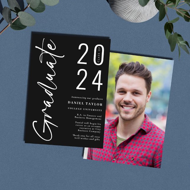 Anuncio Graduación de fotos en Black Script Modern 2024 (Subido por el creador)