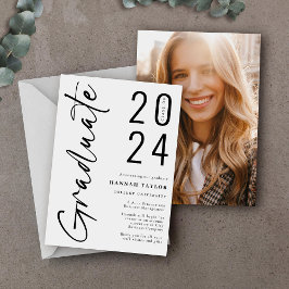 Anuncio Graduación de fotos en blanco negro de escritura m