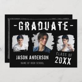 Anuncio Graduación de fotos Guay Grunge Black 3
