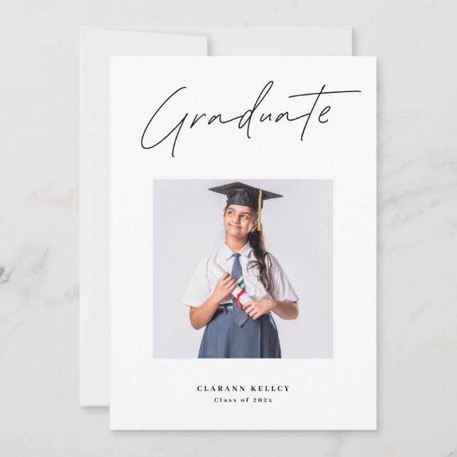 Anuncio Graduación de Graduado de Fotografía de la Univers (Anverso)