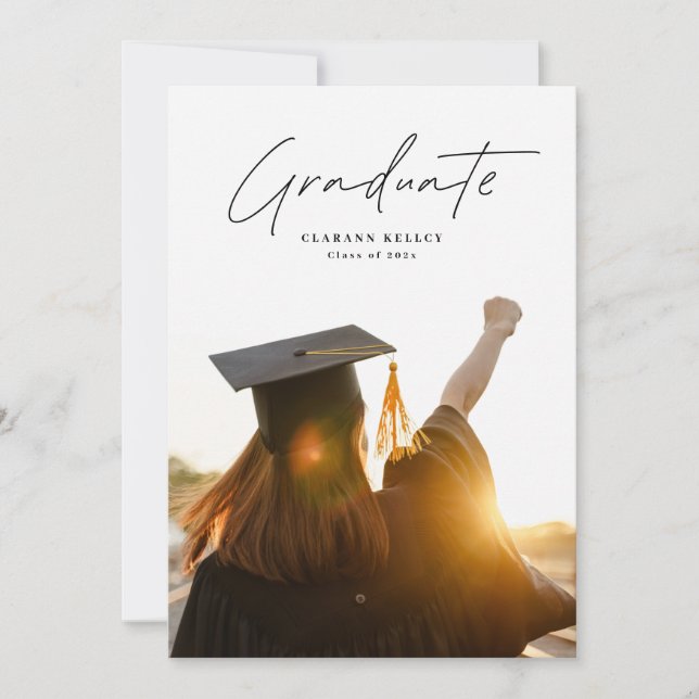 Anuncio Graduación de Graduado de la Facultad de Fotografí (Anverso)