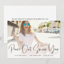 Graduación de guión gráfico de moda de Peace Out