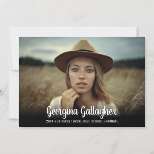 Anuncio Graduación de imagen negrita moderna   Guión de no