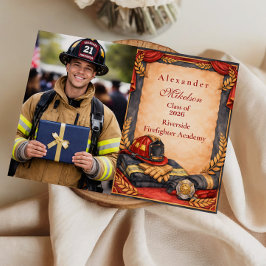 Anuncio Graduación de la Academia de Bomberos en Foto