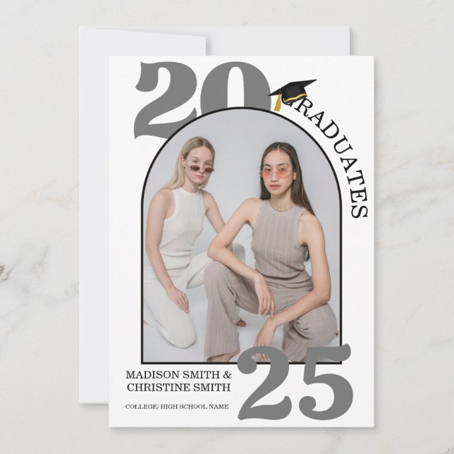 Anuncio Graduación de la escuela secundaria Arch Photo Twi (Anverso)