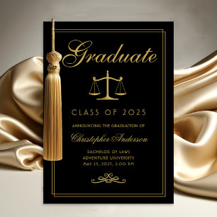 Anuncio Graduación de la Facultad de Derecho Black Gold Sc