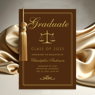 Anuncio Graduación de la Facultad de Derecho Brown