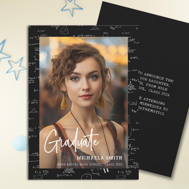 Anuncio Graduación de la foto de escritura matemática mode (Subido por el creador)