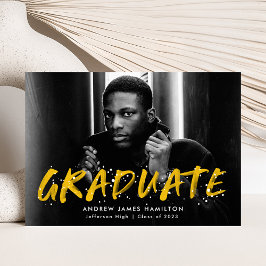 Anuncio Graduación de la foto de la plataforma amarilla de