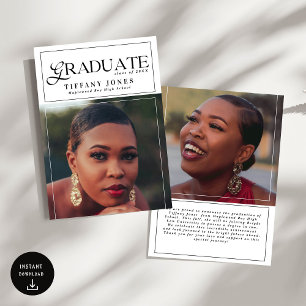 Anuncio Graduación de la foto de la revista de graduados m