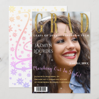 Anuncio Graduación de la foto de portada de la revista de 