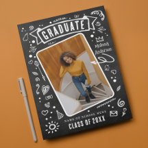 Graduación de la foto del Doodle de Chalkboard div