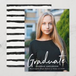 Anuncio Graduación de la foto del guión del pincel moderno