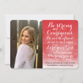 Anuncio Graduación de la foto del Personalizado de la Bibl