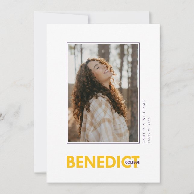 Anuncio Graduación de la Universidad Benedict (Anverso)