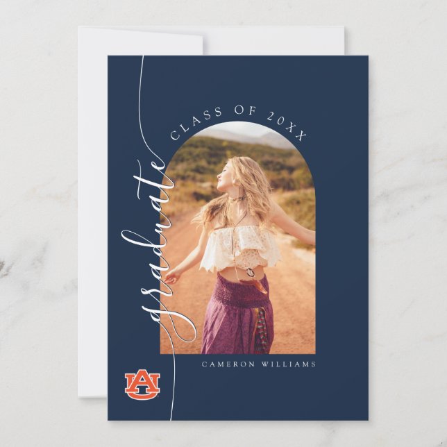 Anuncio Graduación de la Universidad de Auburn | Auburn Ti (Anverso)