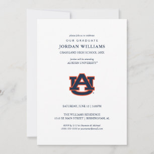 Anuncio Graduación de la Universidad de Auburn Tigres de