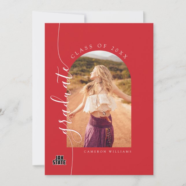 Anuncio Graduación de la Universidad Estatal de Jacksonvil (Anverso)