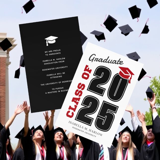 Anuncio Graduación de la Universidad Moderna Red Black (Subido por el creador)