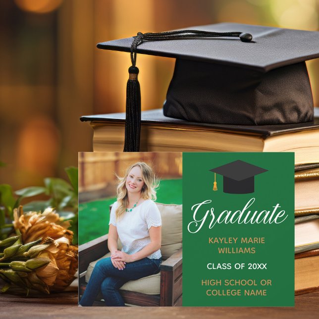 Anuncio Graduación de Oro Verde Foto Graduada 2025 (Subido por el creador)