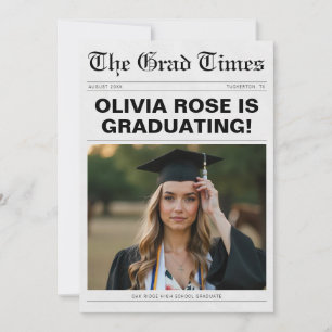 Anuncio Graduación de periódico moderno de moda