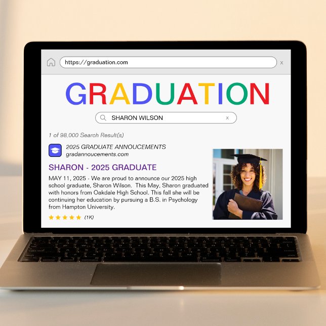 Anuncio Graduación de resultados de búsqueda en sitios web (Website Search Result Graduation Announcement
)