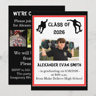 Anuncio Graduación de Skateboarding de la Clase Superior M