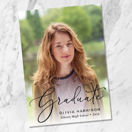 Anuncio Graduación de superposición de foto de guión elega