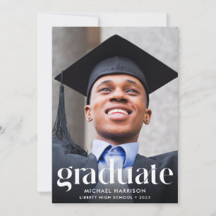 Anuncio Graduación de superposición de fotografía de tipo 