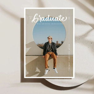 Anuncio Graduación de tipografía de brochas de pincel