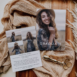 Anuncio Graduación del Collage de fotos de mensajes de tip