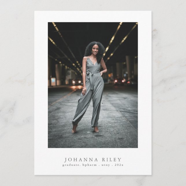 Anuncio Graduación editable elegante de la universidad de  (Anverso)