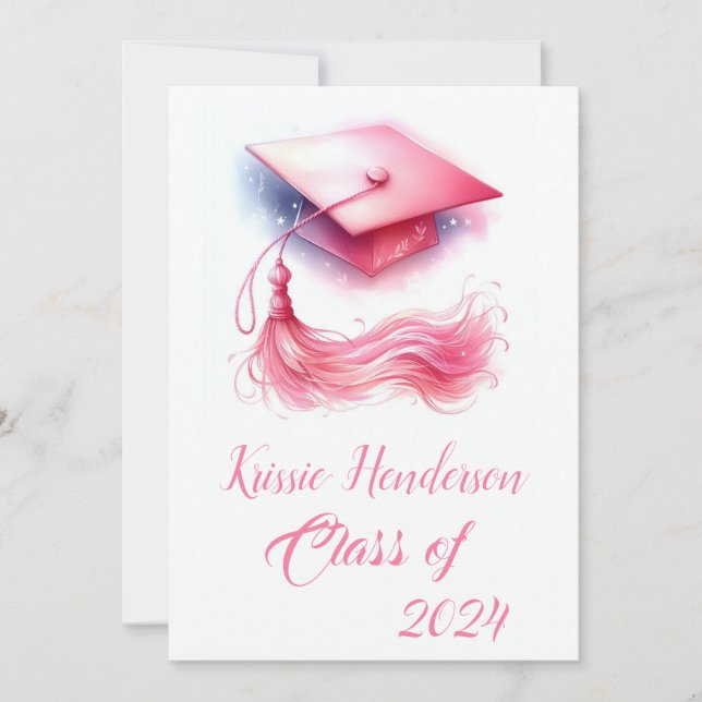 Anuncio Graduación Elegante Moderna Pastel (Anverso)