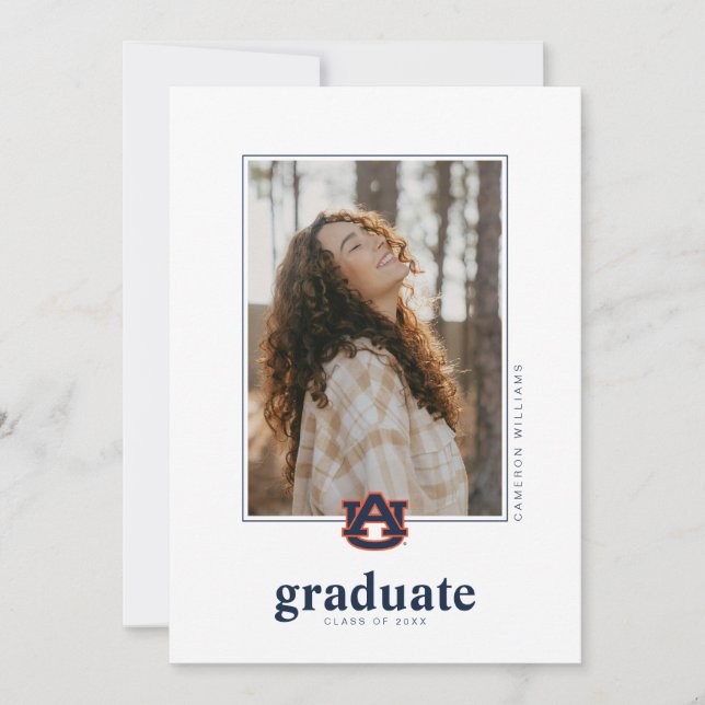 Anuncio Graduación en la Universidad Auburn - Tigres Aubur (Anverso)