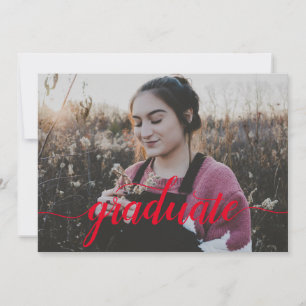 Anuncio Graduación escolar moderna de escritura roja fotog