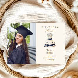 Anuncio Graduación floral de oro de la marina de fotos
