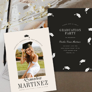 Anuncio Graduación Foto de Cap Arch con guión elegante Neu