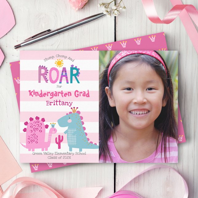 Anuncio Graduación Foto de kindergarten Dinosaurios Chica  (Subido por el creador)