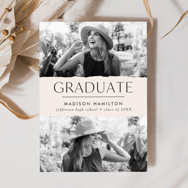 Anuncio Graduación fotográfica de crema de borde moderno 2 (Subido por el creador)