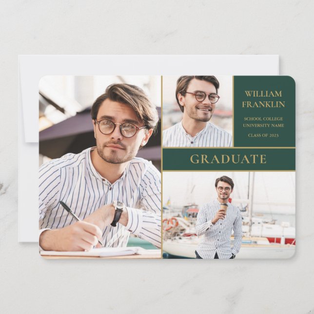 Anuncio Graduación fotográfica de grado Gold 3 de Emerald  (Anverso)